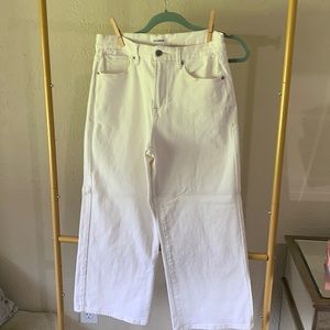 Good American Good Waist cropped Palazzo in white size 8/29